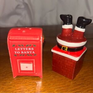 Santa Chimney and Mailbox Salt and Pepper Shakers